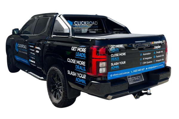 Click Road branded vehicle